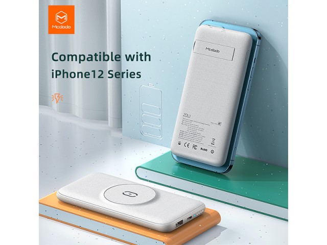 پاور بانک 10000 میلی آمپر وایرلس مک دودو مدل Magnetic Wireless Fast Charging