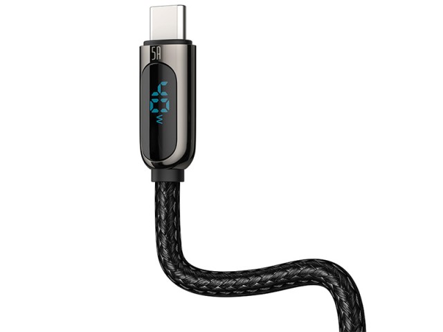 کابل فست شارژ تایپ سی بیسوس مدل Display Fast Charging Data Cable CATSK-01 دارای قطع کن خودکار