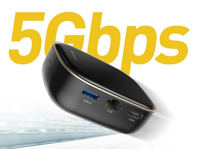 هاب چند کاره بیسوس مدل Type-C HUB Adapter AC Multifunctional Charger CAHUB-AU01 توان 60 وات