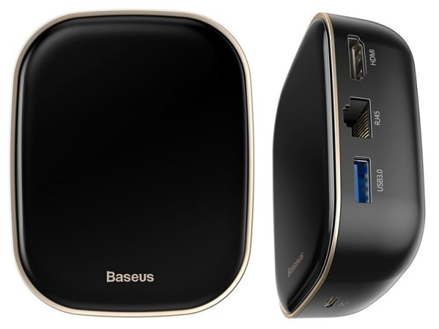 هاب چند کاره بیسوس مدل Type-C HUB Adapter AC Multifunctional Charger CAHUB-AU01 توان 60 وات