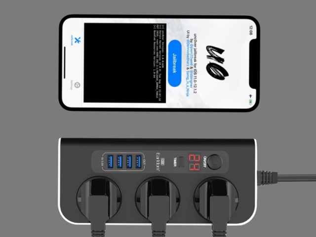 چند راهی برق دیجیتالی ارلدام مدل ES-SC02 (دارای 4 پورت USB)