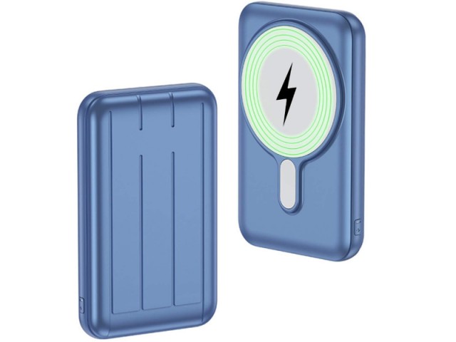 پاور بانک 10000 میلی آمپر وایرلس گرین مدل PB-001 Magsafe 15W
