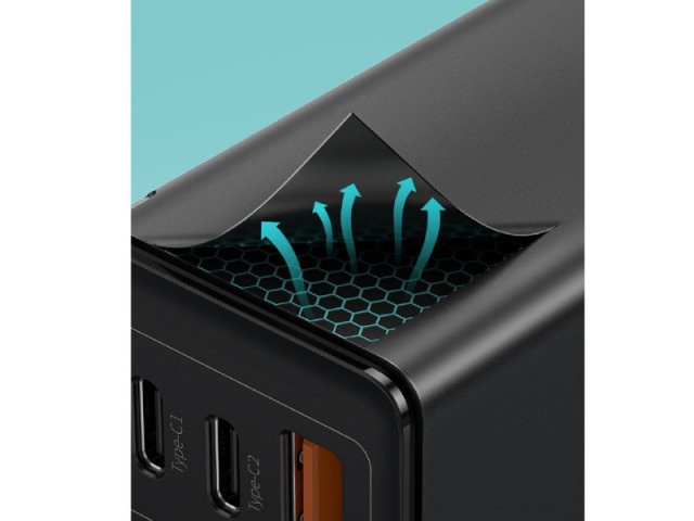 شارژر دیواری فست شارژ 65 وات بیسوس مدل GaN2 Pro CCGAN2P-B01 بهمراه کابل دو سر تایپ سی