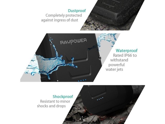 پاور بانک 10050 میلی آمپر راوپاور مدل Xtreme Series 10050mAh Rugged Portable Charger