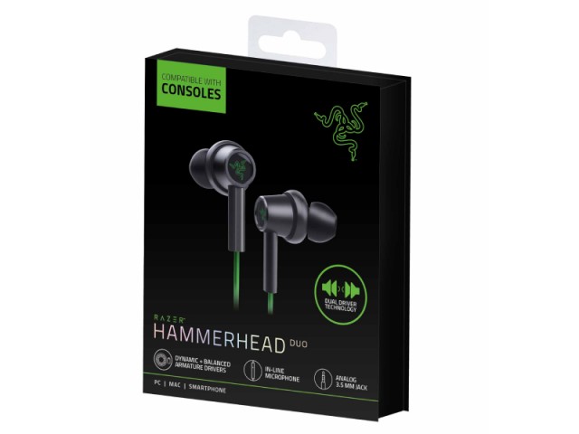 هندزفری گیمینگ ریزر مدل Hammerhead Duo