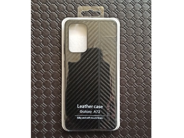 کاور فیبر کربنی مدل Leather Case مناسب برای گوشی موبایل سامسونگ A72