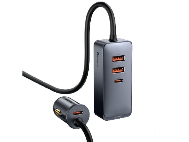 شارژر فندکی فست شارژ بیسوس مدل Share Together CCBX-120C2 CCBT-A0G Car Charger دارای 4 پورت و توان 120 وات