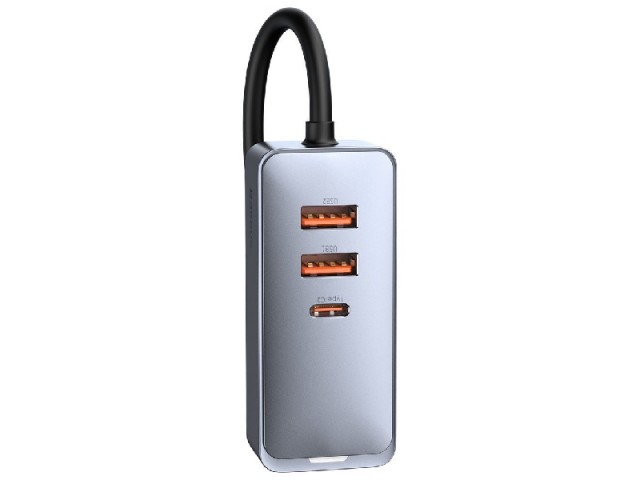 شارژر فندکی فست شارژ بیسوس مدل Share Together CCBX-120C2 CCBT-A0G Car Charger دارای 4 پورت و توان 120 وات