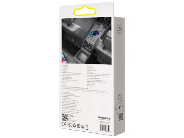 شارژر فندکی فست شارژ بیسوس مدل Share Together CCBX-120C2 CCBT-A0G Car Charger دارای 4 پورت و توان 120 وات