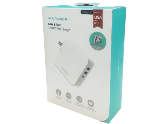 شارژر دیواری فست شارژ 65 وات راو پاور مدل RP-PC082
