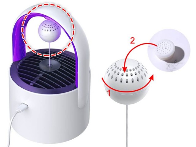 حشره کش بیسوس مدل Star Mosquito Killing Lamp ACMWD-AHX02 بهمراه قرص