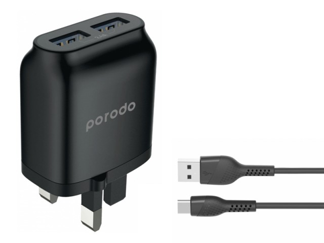 شارژر دیواری فست شارژ پرودو مدل PD-0203TU2 بهمراه کابل تایپ سی