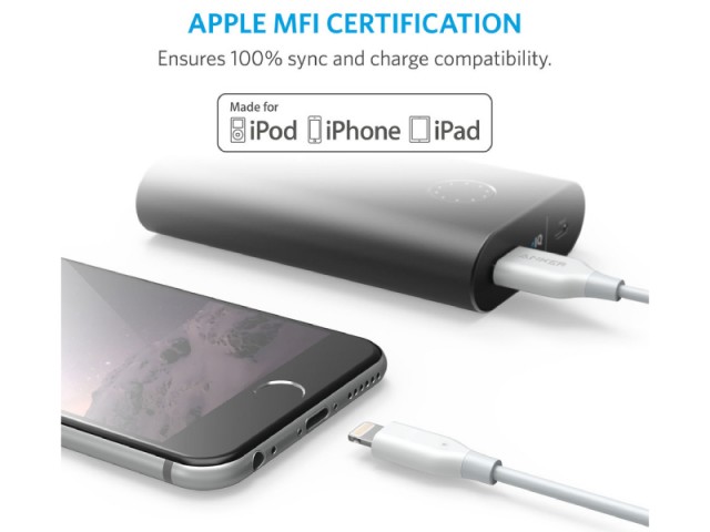 کابل تبدیل USB به Lightning انکر مدل A8111 PowerLine به طول 1 متر