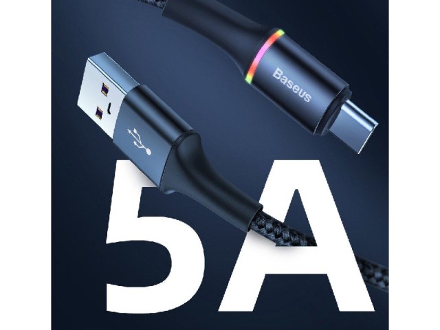 کابل فست شارژ تایپ سی بیسوس مدل Halo Data Cable CATGH-G01 به طول 1 متر