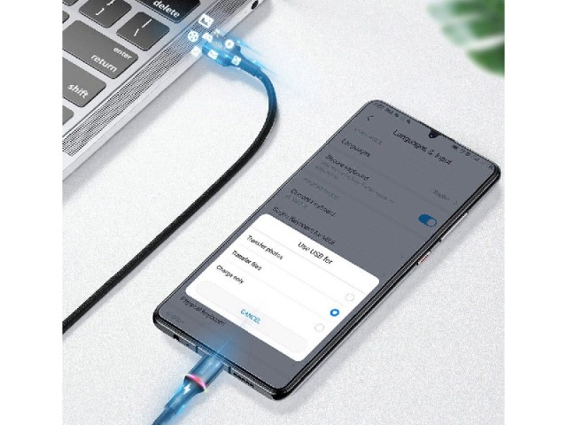 کابل فست شارژ تایپ سی بیسوس مدل Halo Data Cable CATGH-G01 به طول 1 متر