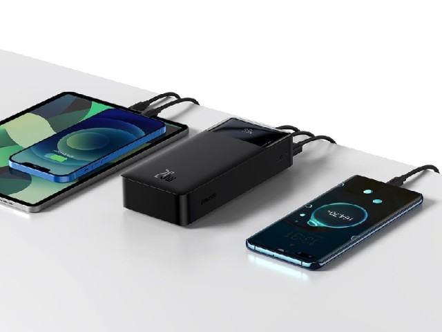 پاور بانک فست شارژ 30000 میلی آمپر بیسوس مدل Bipow Digital Display PPDML-N01