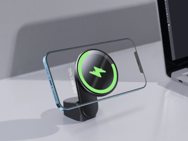 پایه نگهدارنده مگنتی و شارژر وایرلس بیسوس مدل Big Energy Car Mount Wireless Charger WXJN-01