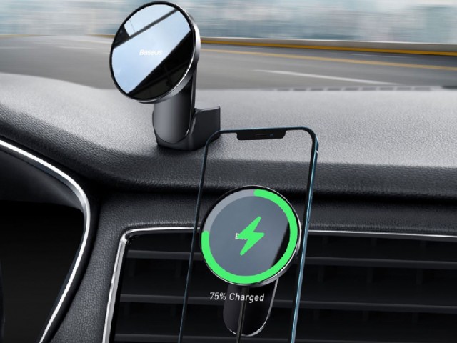 پایه نگهدارنده مگنتی و شارژر وایرلس بیسوس مدل Big Energy Car Mount Wireless Charger WXJN-01