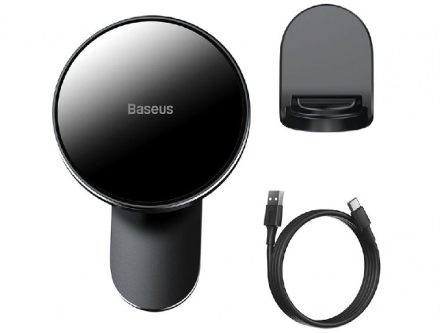 پایه نگهدارنده مگنتی و شارژر وایرلس بیسوس مدل Big Energy Car Mount Wireless Charger WXJN-01