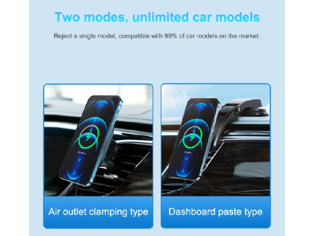پایه نگهدارنده و شارژر وایرلس مگنتی راک مدل W36 Q1 Apple Magnetic Car Charger