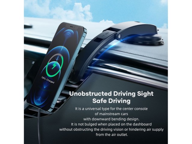 پایه نگهدارنده و شارژر وایرلس مگنتی راک مدل W36 Q1 Apple Magnetic Car Charger