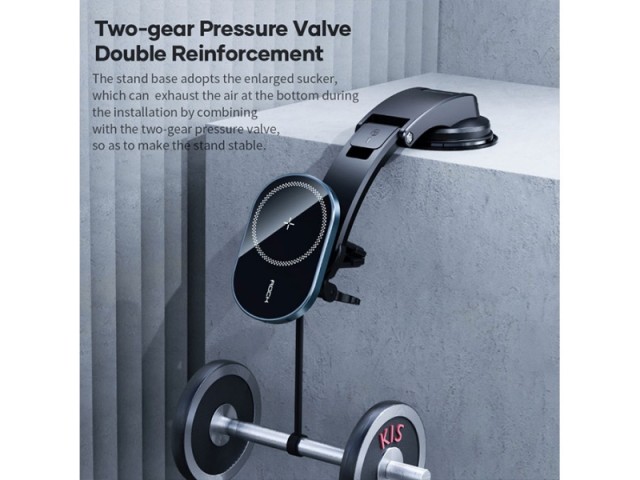 پایه نگهدارنده و شارژر وایرلس مگنتی راک مدل W36 Q1 Apple Magnetic Car Charger