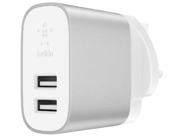 شارژر دیواری بلکین مدل Boost Charge 2-Port Home Charger F7U049mySLV