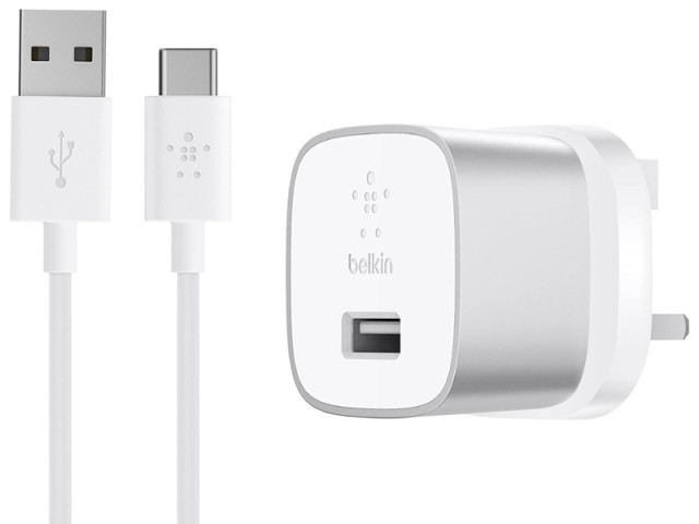 شارژر دیواری بلکین مدل F7U034DR04-SLV بهمراه کابل تایپ سی