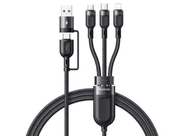کابل فست شارژ چندکاره مک دودو مدل CA-8800 2 In 3 100W