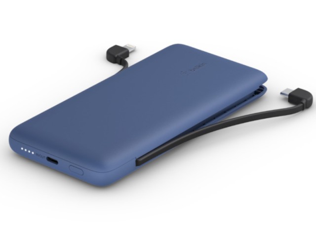 پاور بانک 5000 میلی آمپر بلکین مدل BPB005 با کابل متصل تایپ سی و لایتنینگ