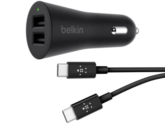 شارژر فندکی بلکین مدل M8C560 بهمراه کابل دو سر تایپ سی