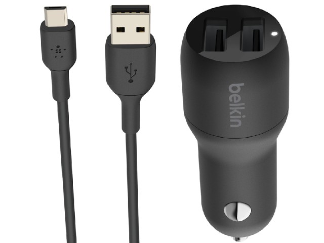 شارژر فندکی بلکین مدل MCB002 بهمراه کابل میکرو یو اس بی