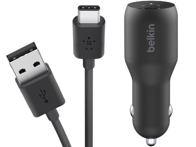 شارژر فندکی فست شارژ بلکین مدل CB0023C بهمراه کابل تایپ سی