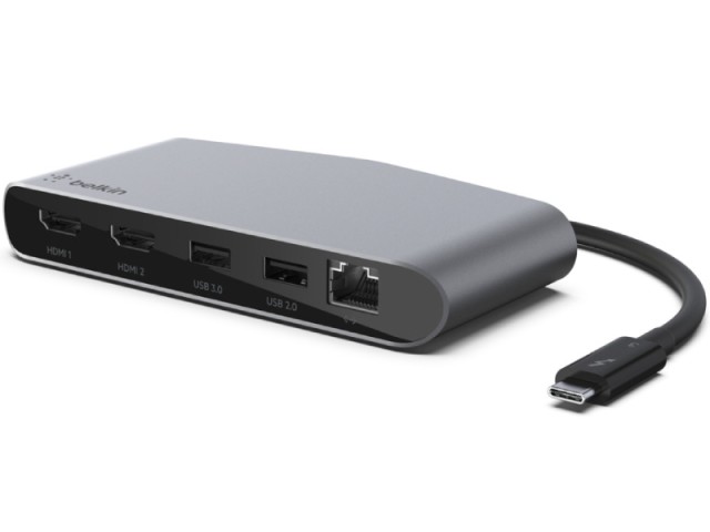 هاب تاندربولت 5 پورت بلکین مدل Thunderbolt 3 Dock Mini HD F4U098
