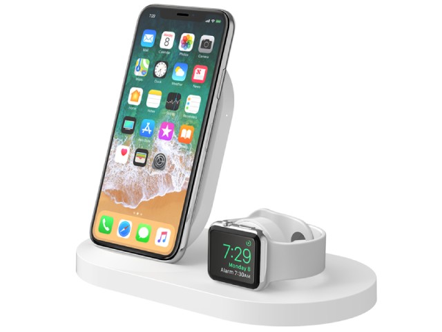 شارژر بی سیم دوکاره بلکین مدل BOOST UP Wireless Charging Dock F8J235