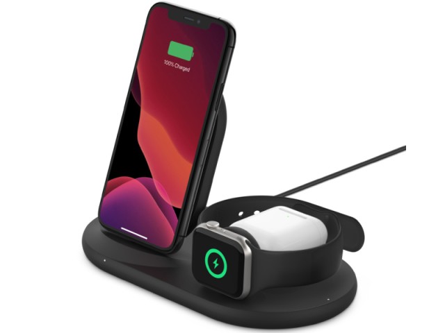 شارژر بی‌سیم سه کاره بلکین مدل WIZ001