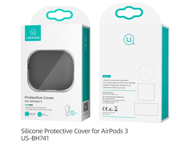 کاور سیلیکونی ایرپاد 3 یوسمز مدل Protective Cover For AirPods 2021 US-BH741