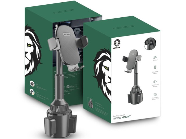 پایه نگهدارنده جالیوانی گوشی موبایل گرین مدل Car Cup Holder Phone Mount GNCCUPHDRPM