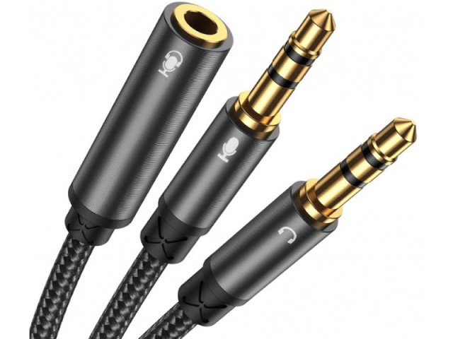کابل انتقال صدای دو سر جویروم مدل Headphone female to 2-male Y-splitter audio cable SY-A05