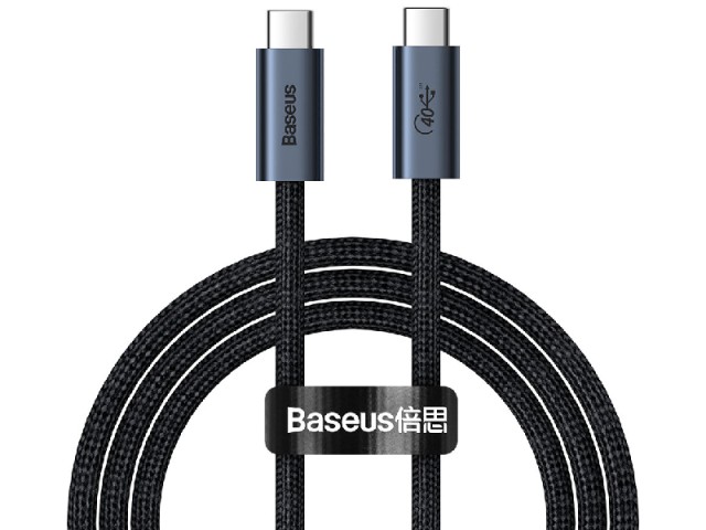 کابل فست شارژ دو سر تایپ سی بیسوس مدل Flash Series USB4.0 Full Featured CASS010014 با قابلیت اتصال به TV