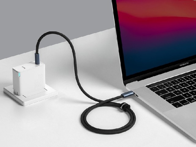 کابل فست شارژ دو سر تایپ سی بیسوس مدل Flash Series USB4.0 Full Featured CASS010014 با قابلیت اتصال به TV