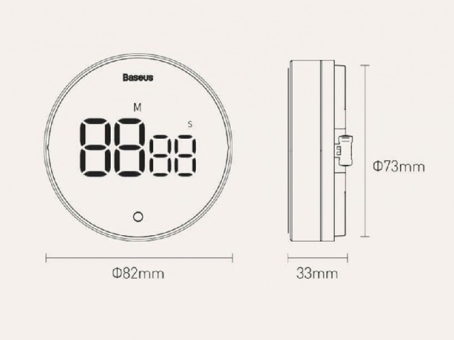 تایمر زنگ دار بیسوس مدل Heyo Rotation Countdown Timer Pro YGH-5237 FMDS000013