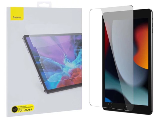 محافظ صفحه نمايش بیسوس مدل Full Tempered Glass SGBL021002 مناسب برای iPad Pro/Air 3/iPad 7/8/9 با سایز 10.2 و 10.5 اینچ