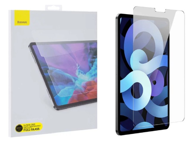 محافظ صفحه نمايش بیسوس مدل Full Tempered Glass SGBL021102 مناسب برای iPad Air 2020/iPad Pro 11 inch با سایز 10.9 و 11 اینچ