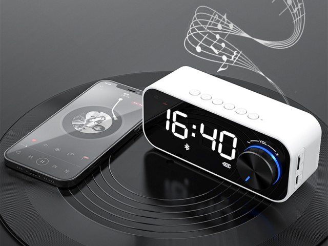 اسپیکر بلوتوثی ساعت دار رسی مدل RSK-W11