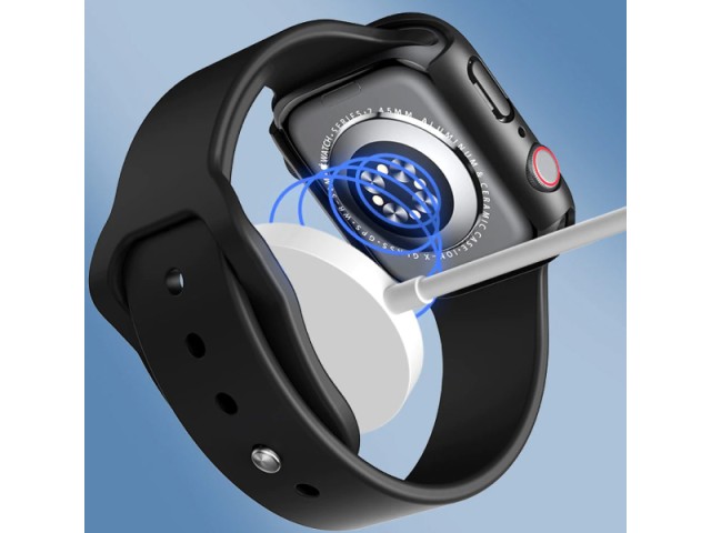 قاب محافظ و گلس راک مدل Integrated Protective Case & Film مناسب برای ساعت هوشمند اپل واچ 45mm