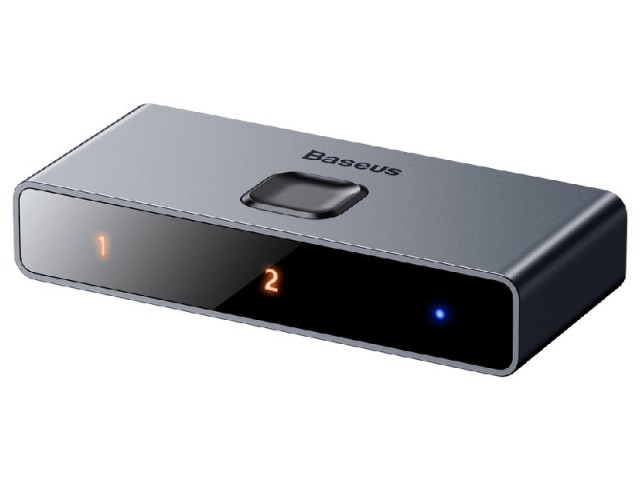 سوییچ دو پورت HDMI بیسوس مدل Matrix HDMI Splitter CAHUB-BC0G