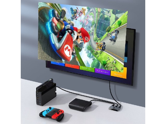 سوییچ دو پورت HDMI بیسوس مدل Matrix HDMI Splitter CAHUB-BC0G