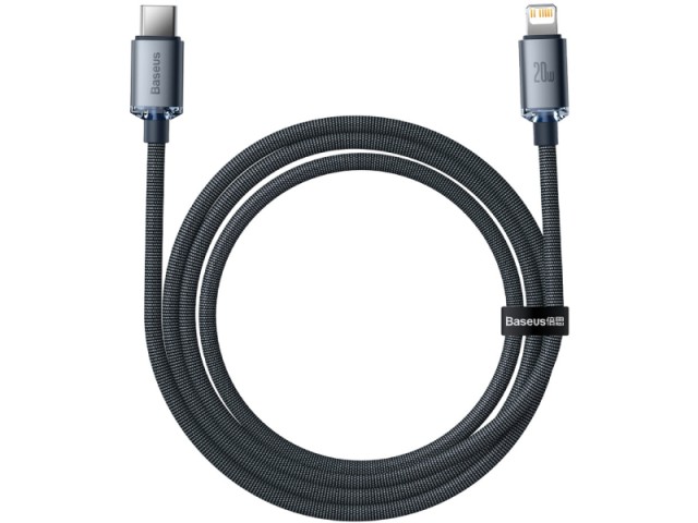 کابل فست شارژ Type-C به Lightning بیسوس مدل Crystal Shine Fast Data Cable CAJY000201 به طول 1.2 متر و توان 20 وات