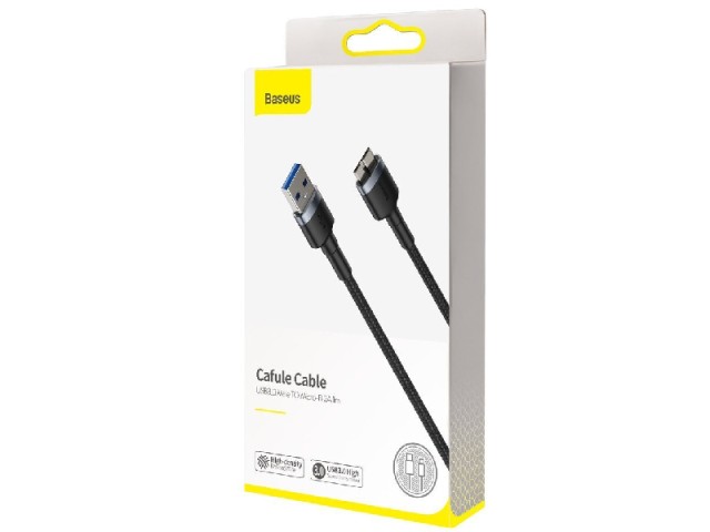 کابل هارد یو اس بی به میکرو بی بیسوس مدل Cafule Cable USB3.0 Male TO Micro-B CADKLF-D0G